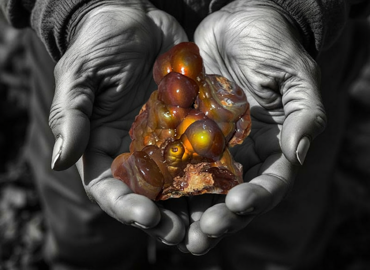 Heritage Hands with Fire Agate
